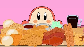 Kirby Animation - Chicken Mukbang ASMR #waddledee #kirby