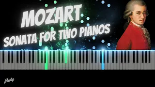 Mozart - Sonata for two pianos in D (K.448) (1st Mvt) (Solo Arrangement) || Piano