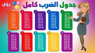 تعليم جدول الضرب كامل - من 1 إلى  10 - لسهولة الحفظ