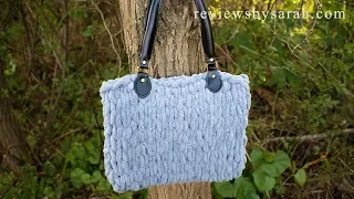 How to Make Bag with Loop Yarn - Easy Finger Knitting with Loop It