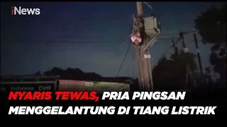 Tersengat Listrik, Seorang Pria Nyaris Tewas Tergantung di Tiang Listrik - iNews Pagi 18/06