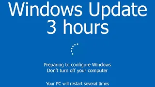 Windows Update Screen 3 hours REAL COUNT in 4K UHD !