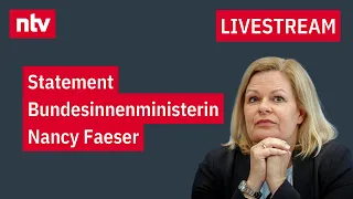 LIVE: Statement Bundesinnenministerin Nancy Faeser