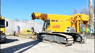 Heavy transport / Schwertransport / Nadměrný náklad - Nakládka a přeprava jeřábu  Liebherr LTR 1100