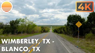 🇺🇸 [4K] Wimberley, Texas to Blanco, Texas! 🚘 Drive with me on a Texas highway