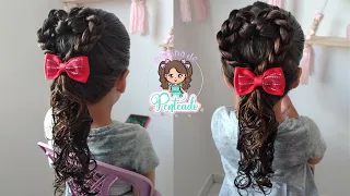 O penteado infantil em formato de coração mais fácil que você já viu!!!