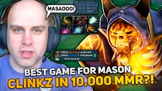 BEST GAME for MASON on CLINKZ in 10.000 MMR?! | MASAO SHOWED HOW STRONG HE IS AT DOTA 2!