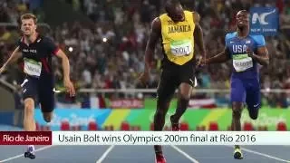 Usain Bolt wins Olympics 200m final at Rio 2016