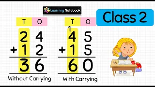 Addition of 2 digit numbers with carrying