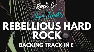 Rebellious Hard Rock Guitar Backing Track in E Minor