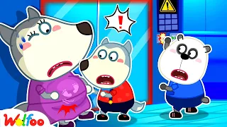 Please Help Wolfoo and Mom in Elevator! - Wolfoo Takes Care of Mommy 🤩 Wolfoo Kids Cartoon