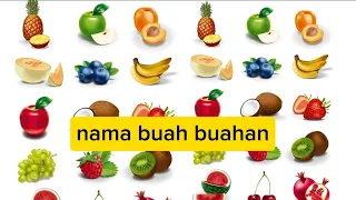 nama buah buahan|buah bahasa Indonesia dan bahasa Inggris|belajar anak