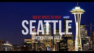 4K HD 7 Wonderland by Pink Zebra Cinematic Aerial View of Seattle Skyline Sunset Dusk Twilight Night