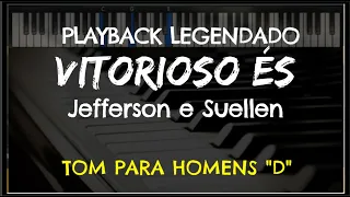 🎤 Vitorioso ÉS (PLAYBACK LEGENDADO no Piano – TOM MASCULINO “D”) Gabriel Guedes, by Niel Nascimento