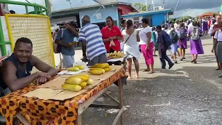 Suva shopping mall and local market.