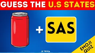 🗽 US state quiz | Guess US states from emoji | 50 states of america |Emoji challenge | State Riddles