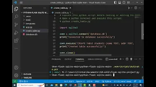 Python Flask development with SQLite