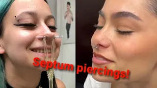 Septum piercing compilation ❤🤩#septumpiercing