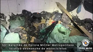 POLICIAIS MILITARES LOCALIZAM DESMANCHE DE MOTOS NA ZONA SUL DA CAPITAL