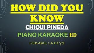 How Did You Know | Chiqui Pineda | Piano Karaoke HD