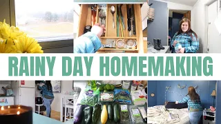 SINGLE WIDE MOBILE HOME CLEAN WITH ME GROCERY HAUL RAINY DAY CLEANING