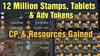 Black Desert Mobile 12 Million Boss Stamps, Tablets & Adventure Tokens Used: CP & Resources Gained!?