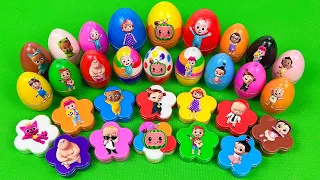 Finding Pinkfong, Cocomelon, Baby Shark With Supprised Eggs Slime ! Satisfying ASMR Videos