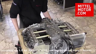 Porsche 911 3,2 engine plus 150 hp power in 5 minutes