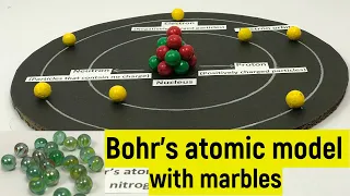 Bohr's atomic model of nitrogen atom | 3D atom model out of marbles | Easy DIY | Atom model project