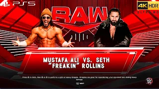 WWE 2K23 (PS5) - SETH ROLLINS vs MUSTAFA ALI | RAW MARCH 27, 2023 [4K 60FPS HDR]