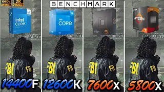 Intel i5 14400F vs i5 12600K vs Ryzen 7600X vs Ryzen  5800X / Test / 1080p - 1440p / RTX 4090