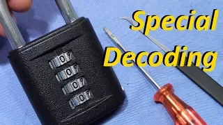 (picking 378) The secret of decoding the TOKOZ 4 wheel combination padlock [ easy & reliable ]