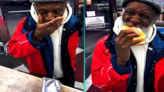 Woman Feeds A Black Homeless Man. 1 Hour Later, He Hands Her a Note That Leaves Her in Great Shock!