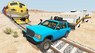 Cars Vs Train #1 – BeamNG.Drive