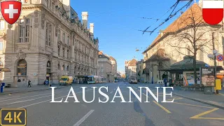 Driving Lausanne Switzerland 🇨🇭 | 4K City Drive