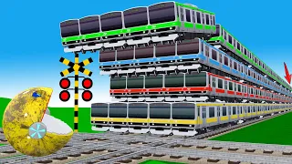 【踏切アニメ】あぶない電車 6 TRAIN Crossing 🚦 Fumikiri 3D Railroad Crossing Animation #1