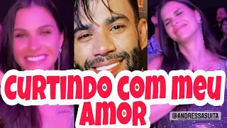 Andressa Suita curtindo show com Gusttavo Lima no after do Buteco em São Paulo