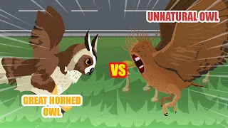 Unnatural Owl vs Great Horned Owl | Unnatural Habitat Animals Animation