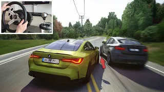 BMW M4 G82 DRIFT in Traffic on Los Angeles Mullholand Drive Hillclimb | Assetto Corsa Mods