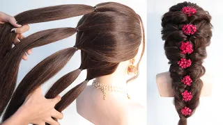 very easy hairstyle for haldi ceremony | hairstyle for girls