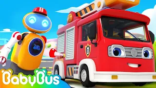 Fire Truck is Running out of Gas | Monster Cars, Police Car | Kids Cartoon | Nursery Rhyme | BabyBus