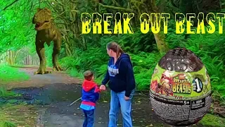 Real Dinosaur eggs or Breakout Beast toys | Dinosaur chase