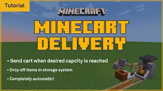 Tileable Minecart delivery system for Minecraft farms - auto loader & unloader