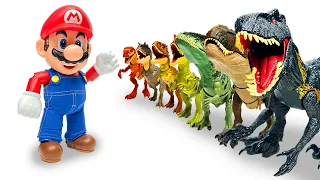 ULTIMATE Super Mario VS. Jurassic World Predators Collection Comparison | Indoraptor, T-Rex & More!