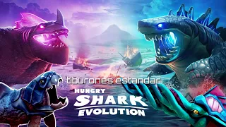 LOS TIBURONES DE HUNGRY SHARK EVOLUTION (tiburónes estándar)