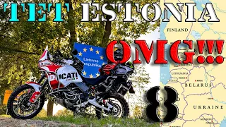 NordKapp to Portugal. Crazy TET Estonia. Part 8. Solo motorcycle camping trip.