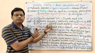 Diabetes Mellitus (Part-01) = Introduction, Types ,Causes of Diabetes | Types of Diabetes | Diabetes