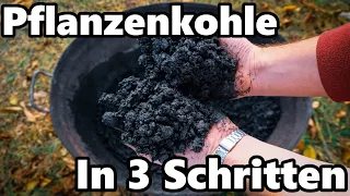 Pflanzenkohle in 3 SCHRITTEN selber herstellen (für Terra Preta) 🔥