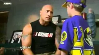 The Rock Makes Fun of John Cena - Raw 3/14/11