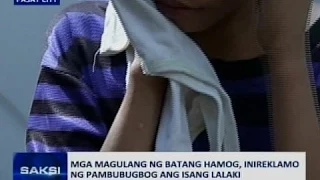 Saksi: Pagbugbog umano sa isang batang hamog, inireklamo